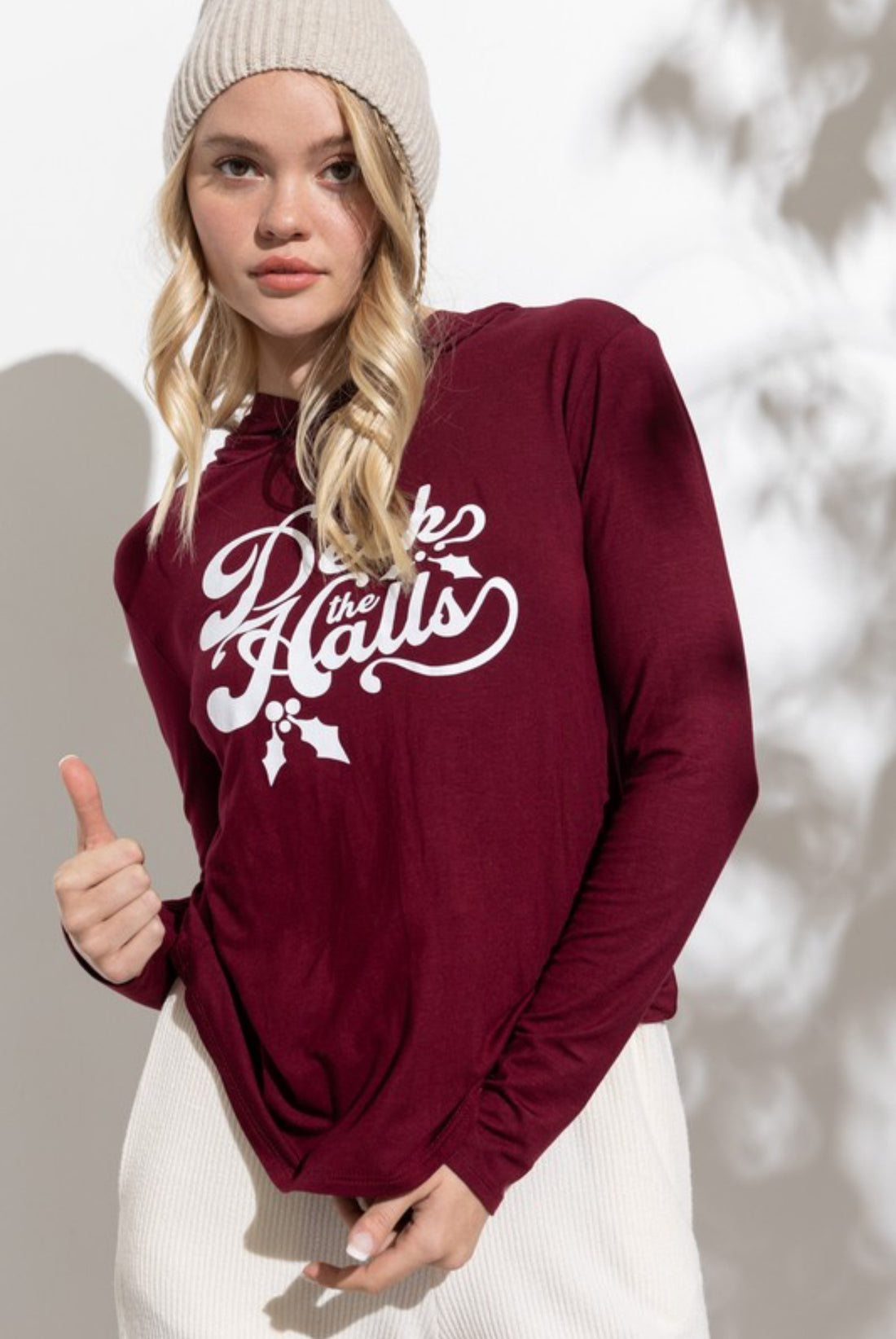 Deck The Halls Hooded Long Sleeve