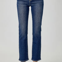 Risen Mid Rise Ankle Straight Jeans