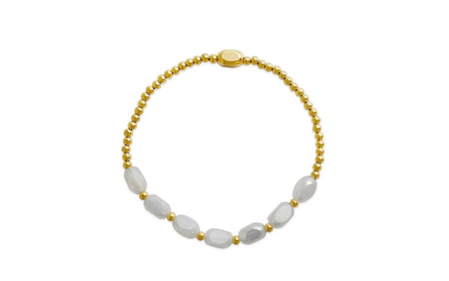 Isla White Cap Stretch Bracelet