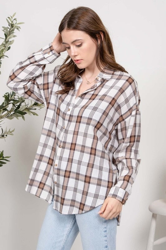 The Lindsey Ivory Plaid Flannel
