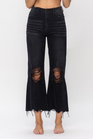 Vervet Black 90’s Vintage Crop Flare Jeans