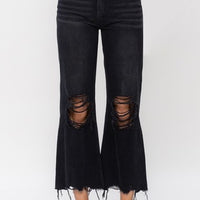 Vervet Black 90’s Vintage Crop Flare Jeans