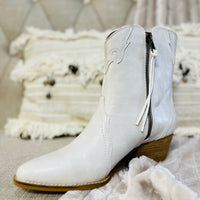 The Dallas White Booties