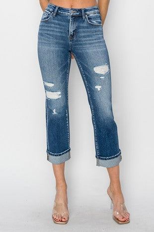 Risen Laila Mid Rise Crop Jeans