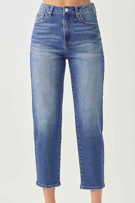 Risen High-Rise Mom Fit Jeans