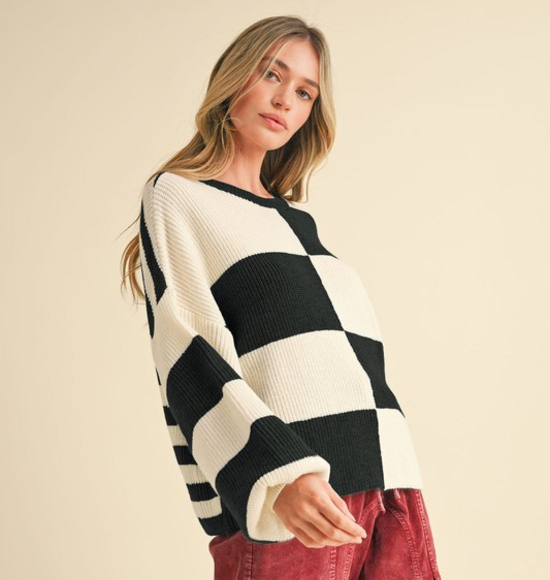 The Amber Color Block Sweater