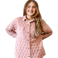 Blush Oversized Quilted Shacket