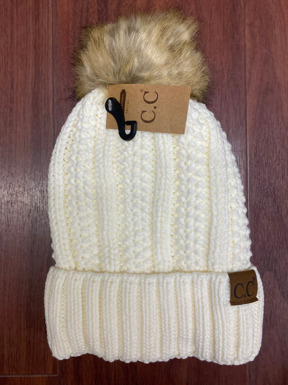 C.C Pom Beanie Fuzzy Lined (5 Colors)