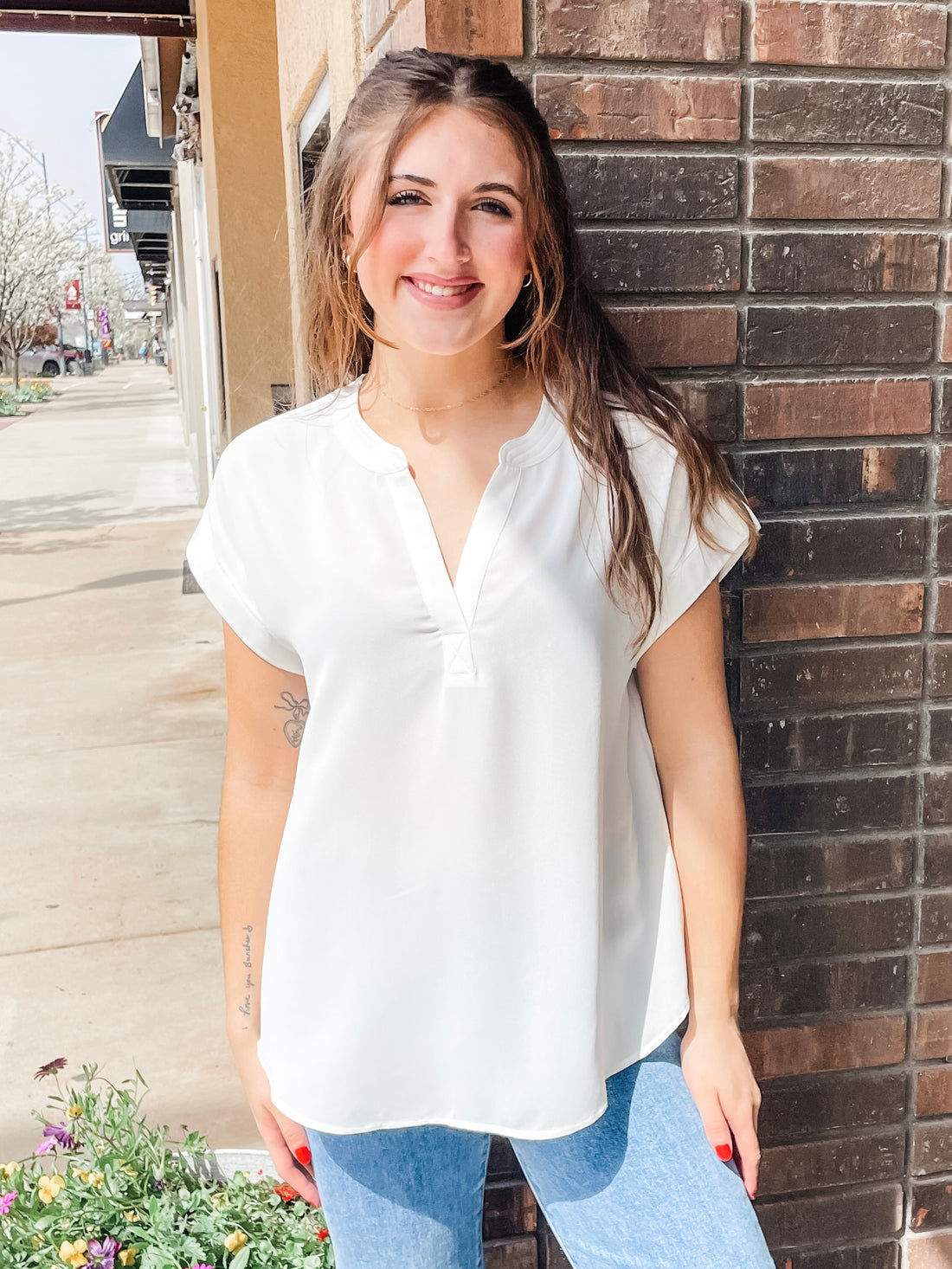 The Tomi Off White Blouse