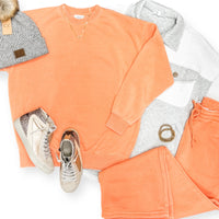 The Catlyn Orange Oversized Sweatshirt