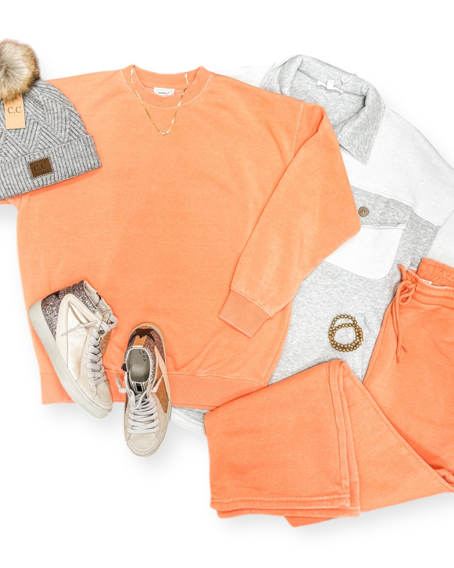 The Catlyn Orange Oversized Sweatshirt