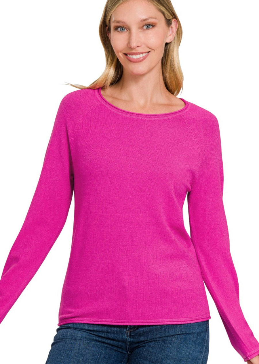 The Sherri Hot Pink Soft Sweater