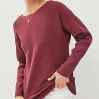 The Sloan Wine Sweater