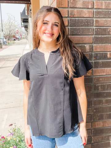 The Maxine Notched Neck Top