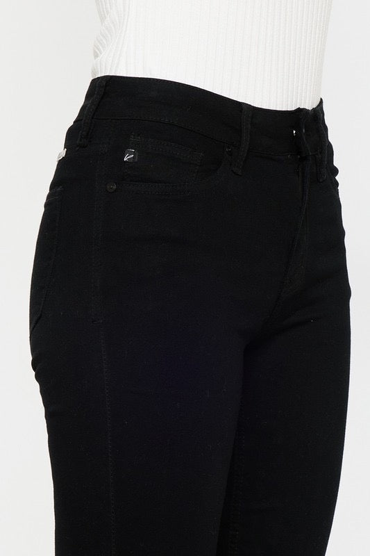 KanCan Mid Rise Black Flare Denim