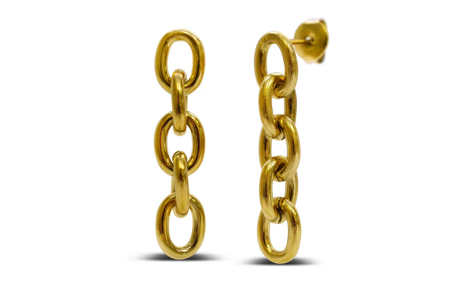 Isla Bold Link Drop Earring