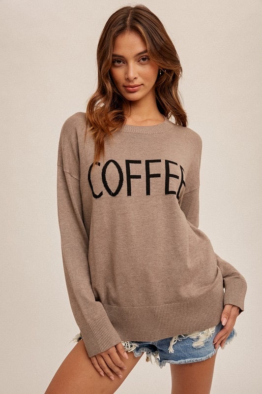 Coffee Talk Mocha Sweater