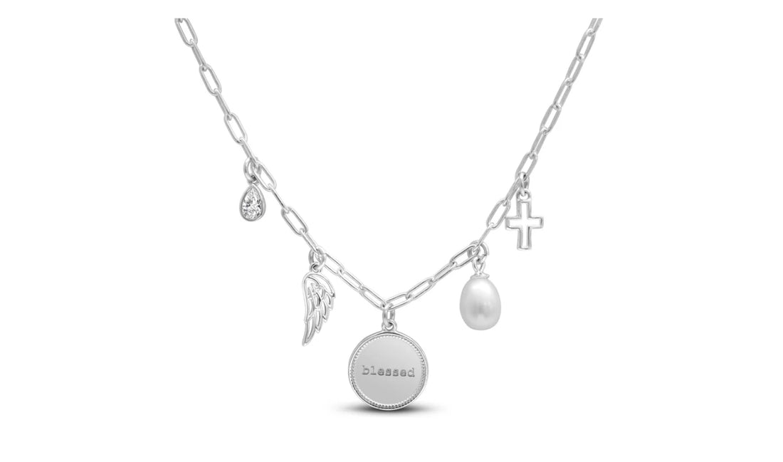 Grateful. Thankful. Blessed Charm Necklace