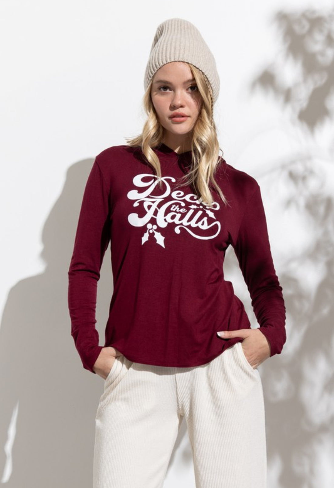 Deck The Halls Hooded Long Sleeve