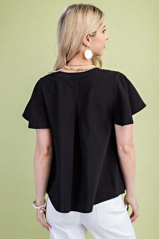 The Maxine Notched Neck Top