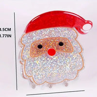 Glitter Santa Hair Claw Clip