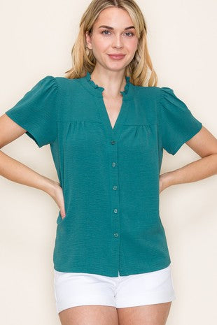 The Wendy BLACK Crinkled Top