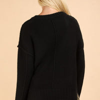 The Betha Black Oversized Sweater