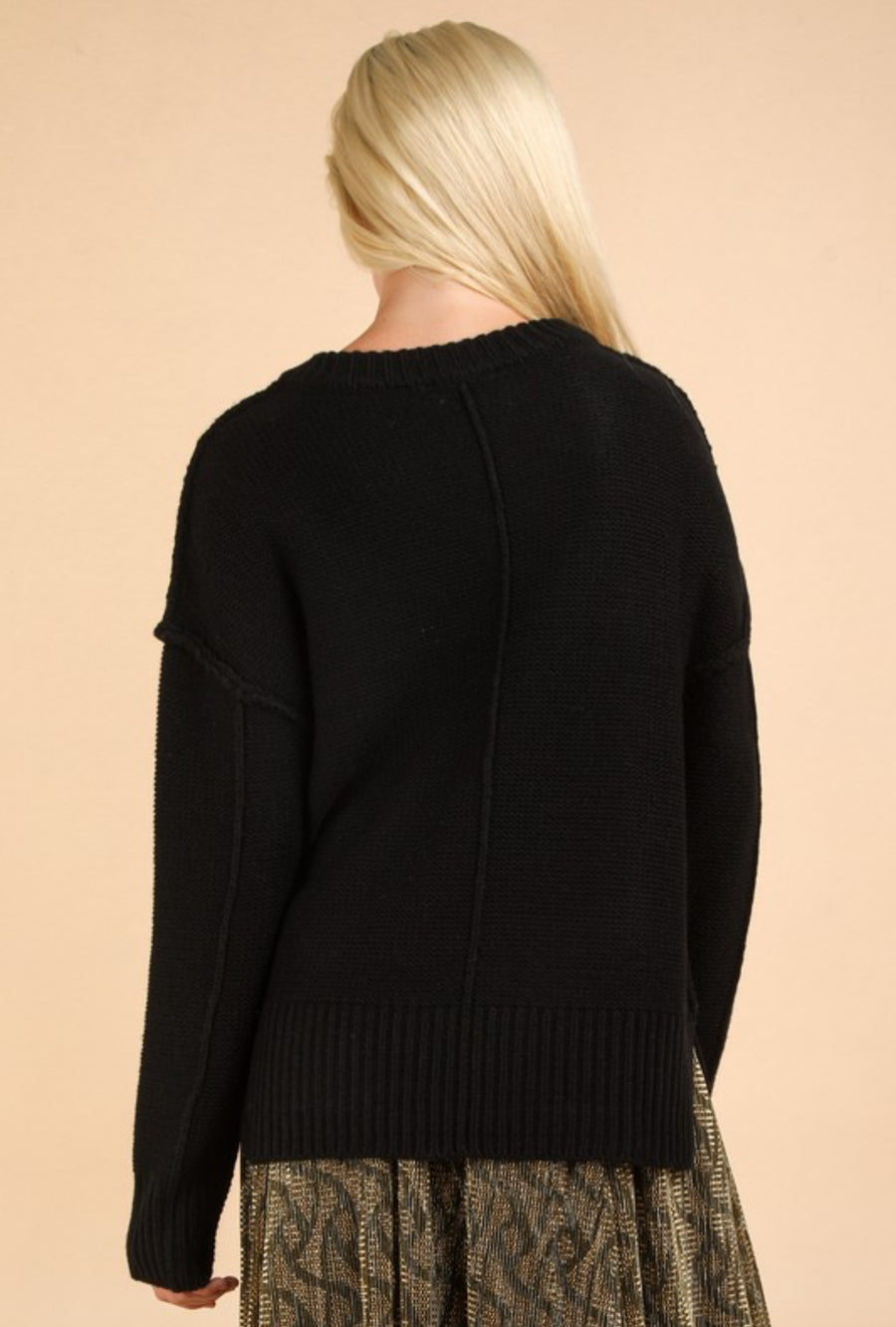 The Betha Black Oversized Sweater