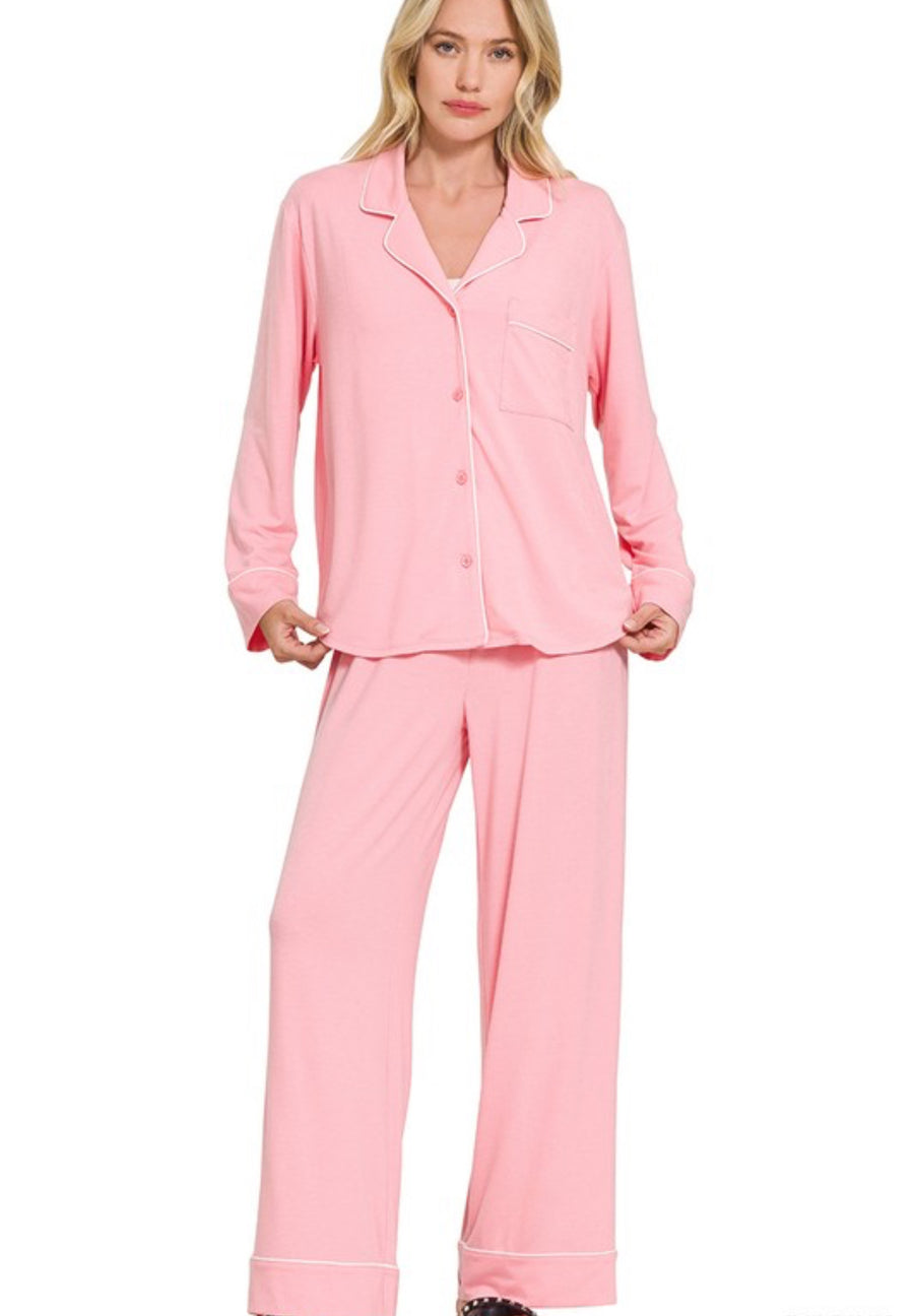 Yours Truly Pink Pajama Set