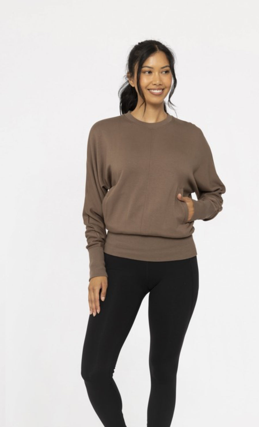 The Jamie Java Dolman Sleeve Crewneck