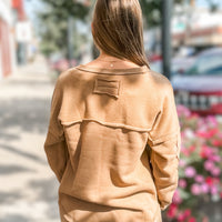 The Sarah Mocha Oversized Crewneck