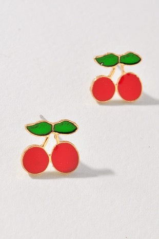 Cherry Stud Earring