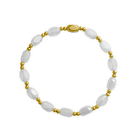 Isla White Cap Stretch Bracelet