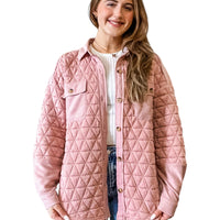 Blush Oversized Quilted Shacket