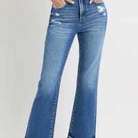 Risen Dark Tummy Control High Rise Crop Jeans