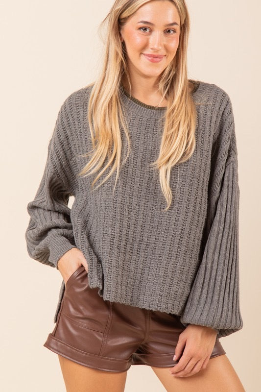 The Camie H Charcoal Lightweight Sweater