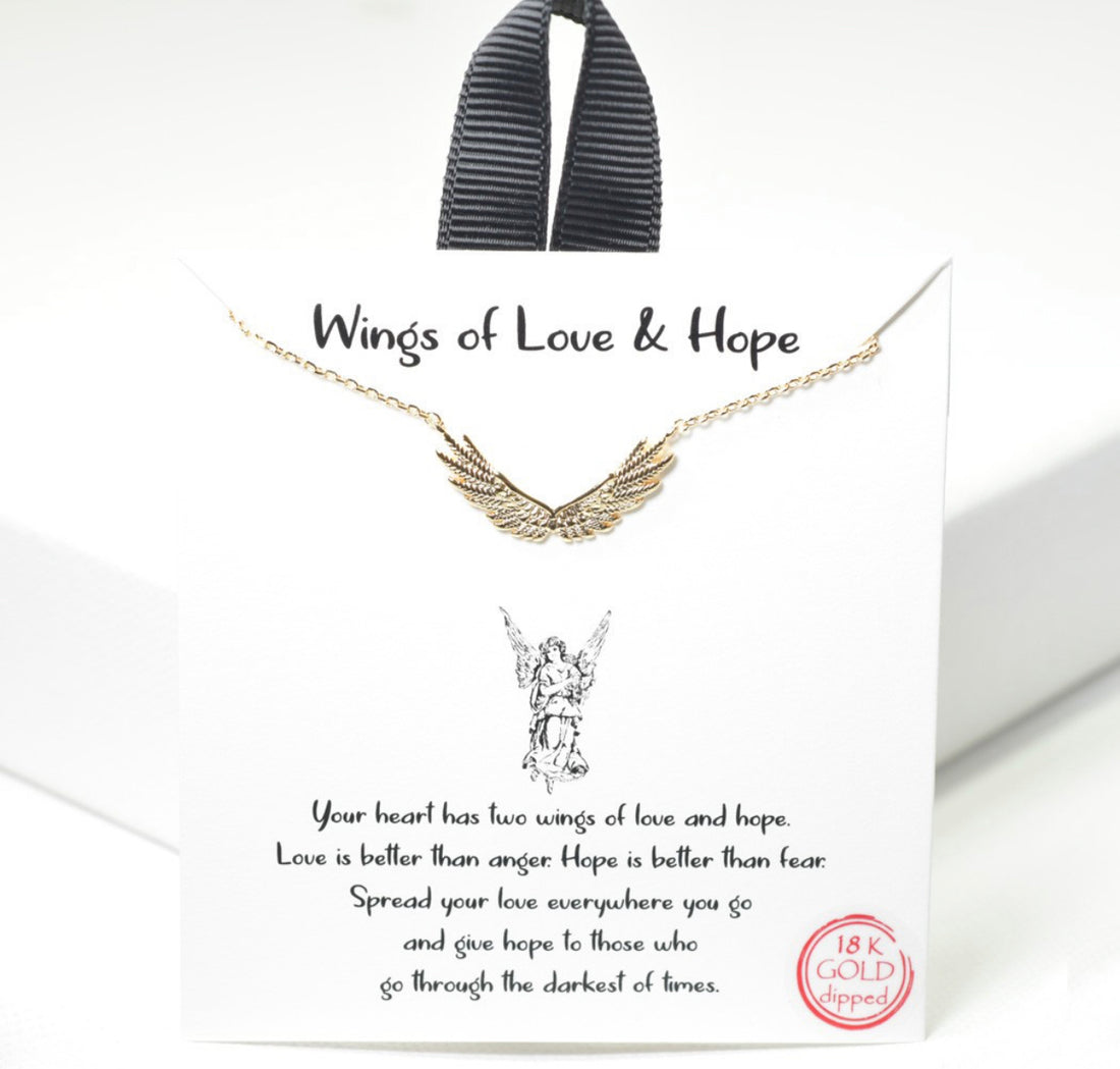 Wings Of Love & Hope Necklace (Gold & Silver)