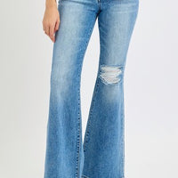 Risen Mid Rise Flare Jeans