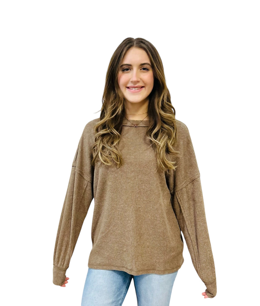 The Haley Mocha Sweater