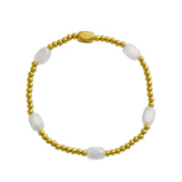 Isla White Cap Stretch Bracelet