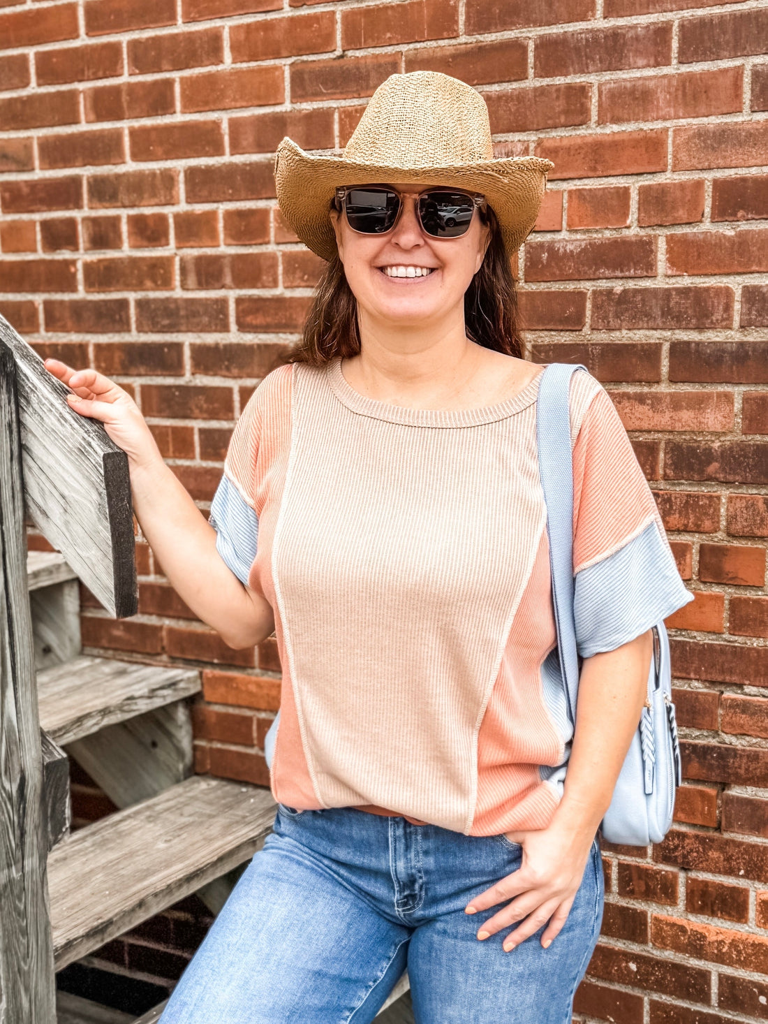 The Kay Rib Color Block Top
