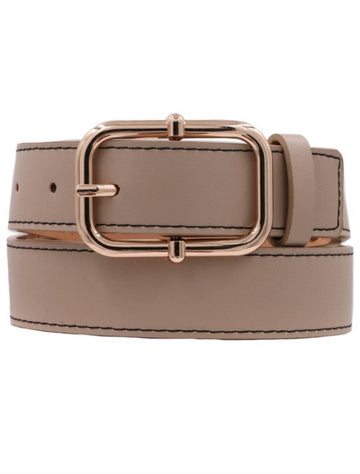 Taupe Metal Buckle Belt