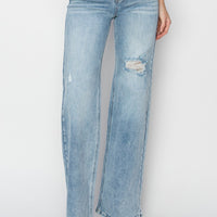 Risen H Rise Wide Distressed Jeans