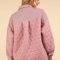 Blush Oversized Quilted Shacket