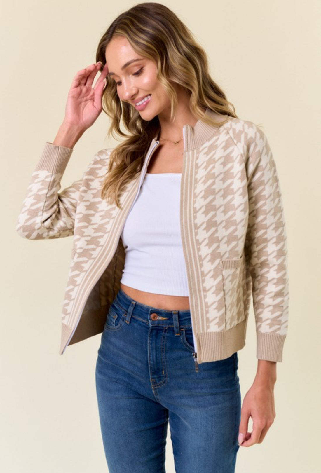 The Kasi Knit Pattern Jacket