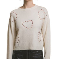 The Anna Beaded Heart Sweater