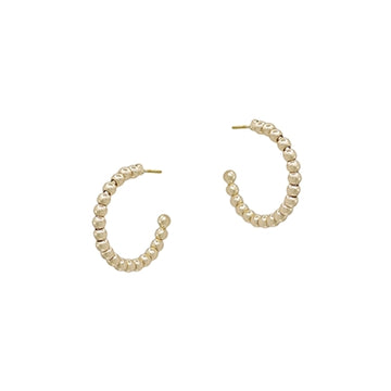 Beaded Ball Hoop Earrings (G&S)