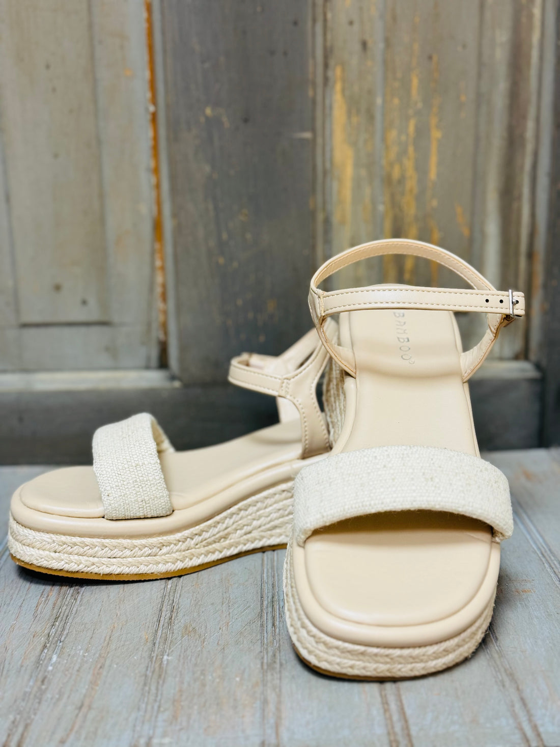 The Oblique Beige Sandals