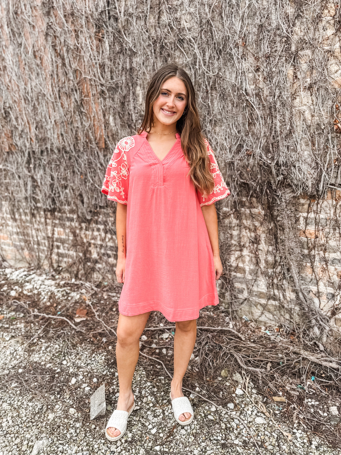 The Halie Coral Dress