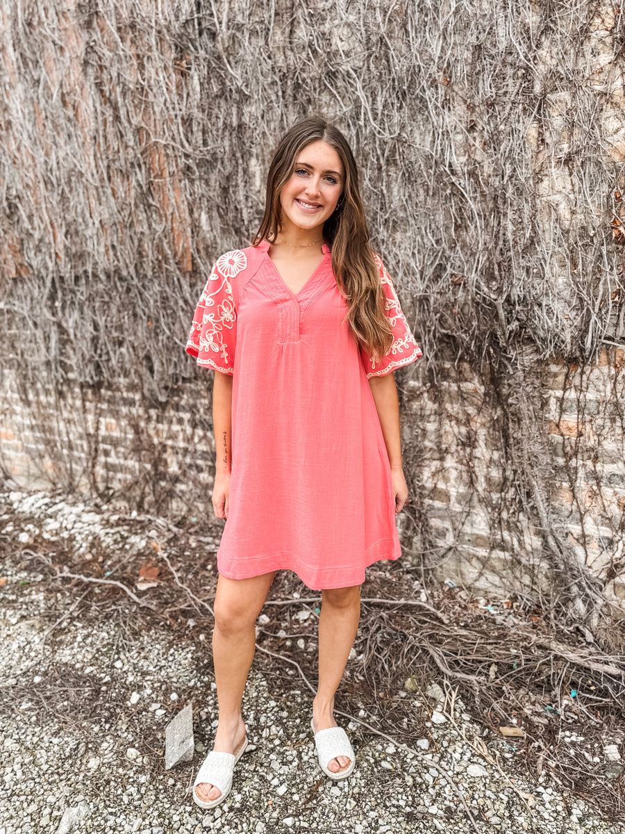 The Halie Coral Dress